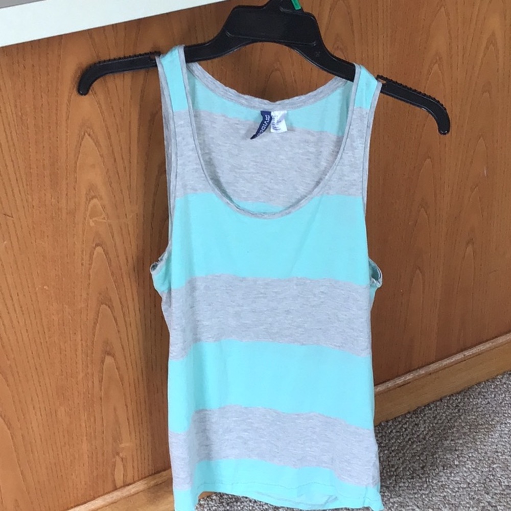 H&M Gray and Blue Sleeveless Tank Top